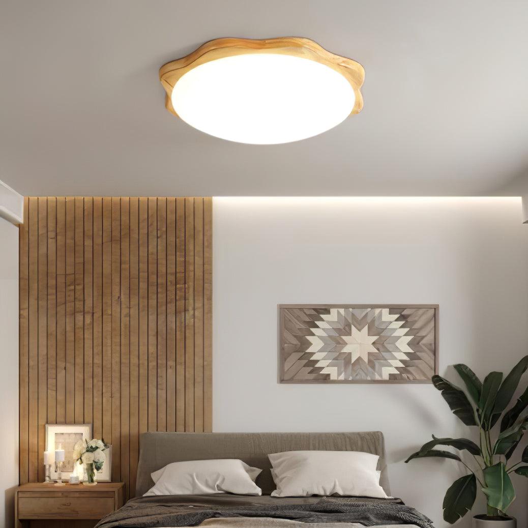 Myshae Plafonnier Tambour Bois Minimaliste - Neutralighting