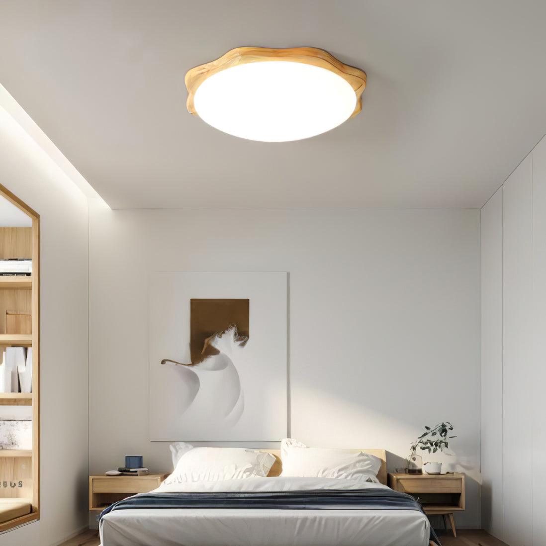 Myshae Plafonnier Tambour Bois Minimaliste - Neutralighting