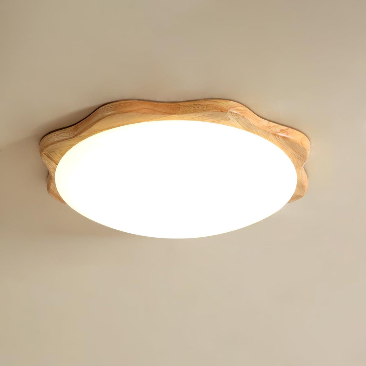 Myshae Plafonnier Tambour Bois Minimaliste - Neutralighting