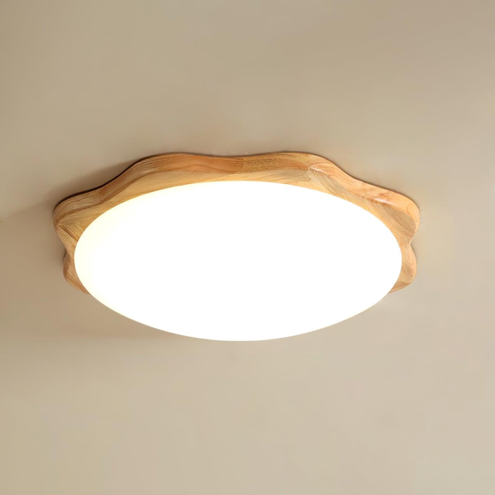 Myshae Plafonnier Tambour Bois Minimaliste - Neutralighting