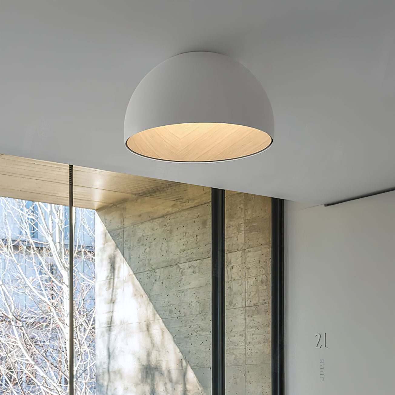 Solara Plafonnier Dôme Bois Minimaliste - Neutralighting