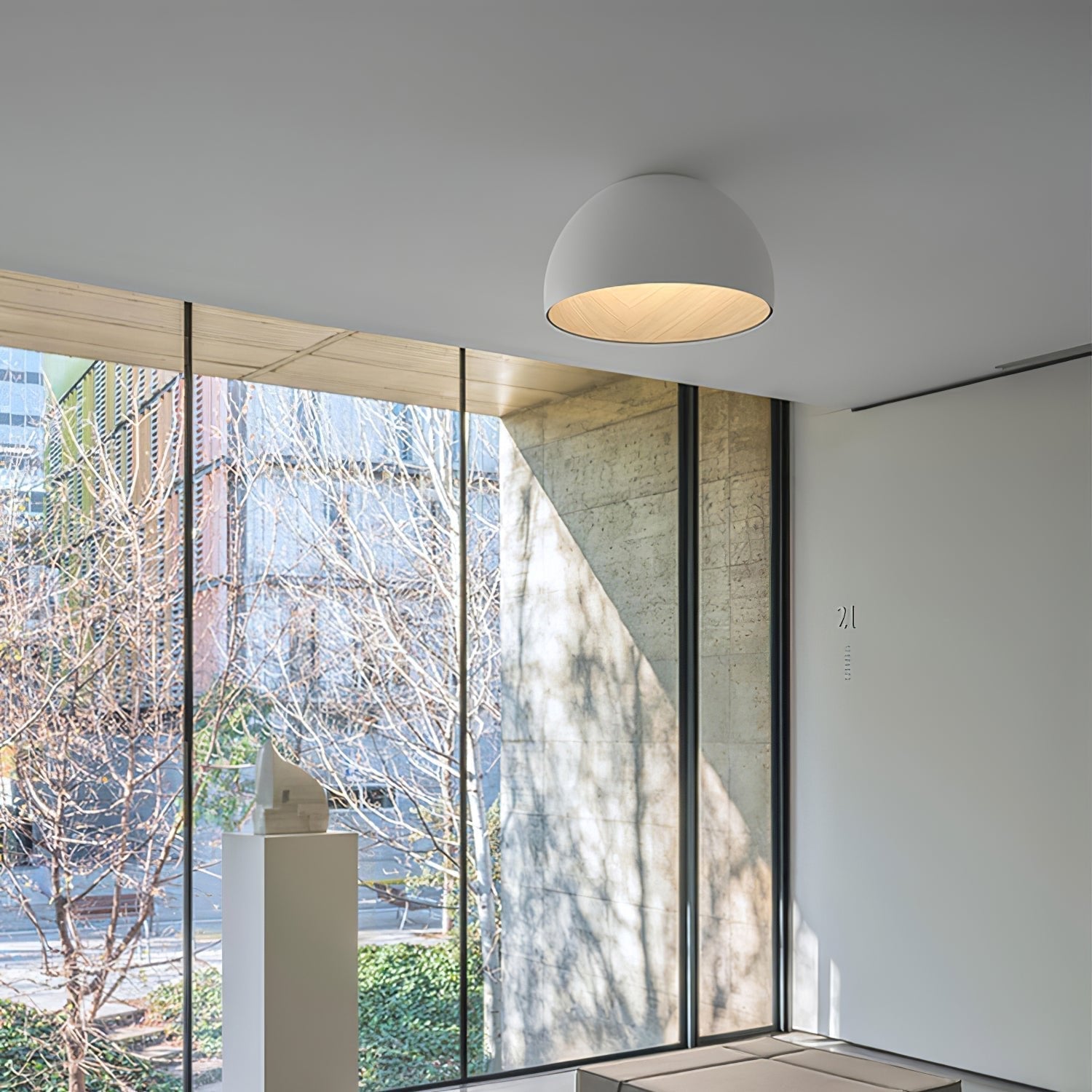 Solara Plafonnier Dôme Bois Minimaliste - Neutralighting
