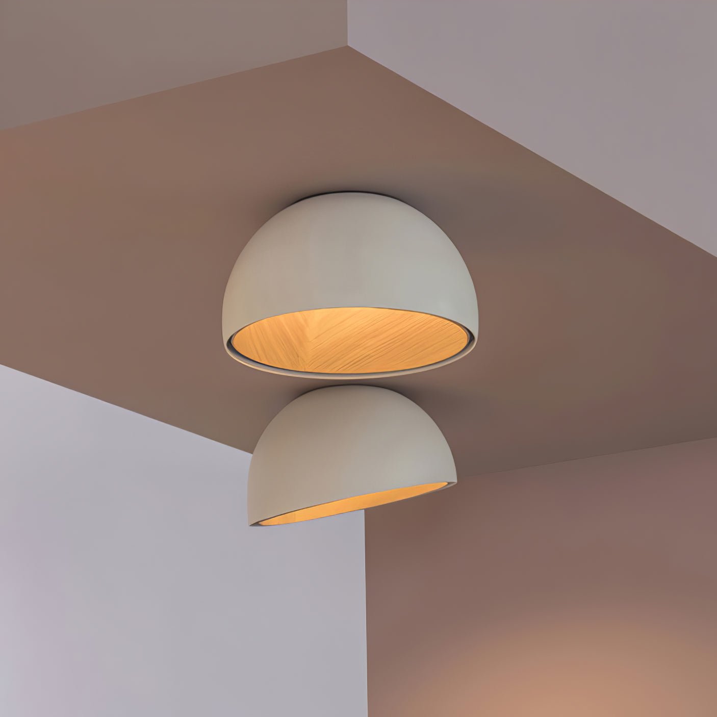 Solara Plafonnier Dôme Bois Minimaliste - Neutralighting