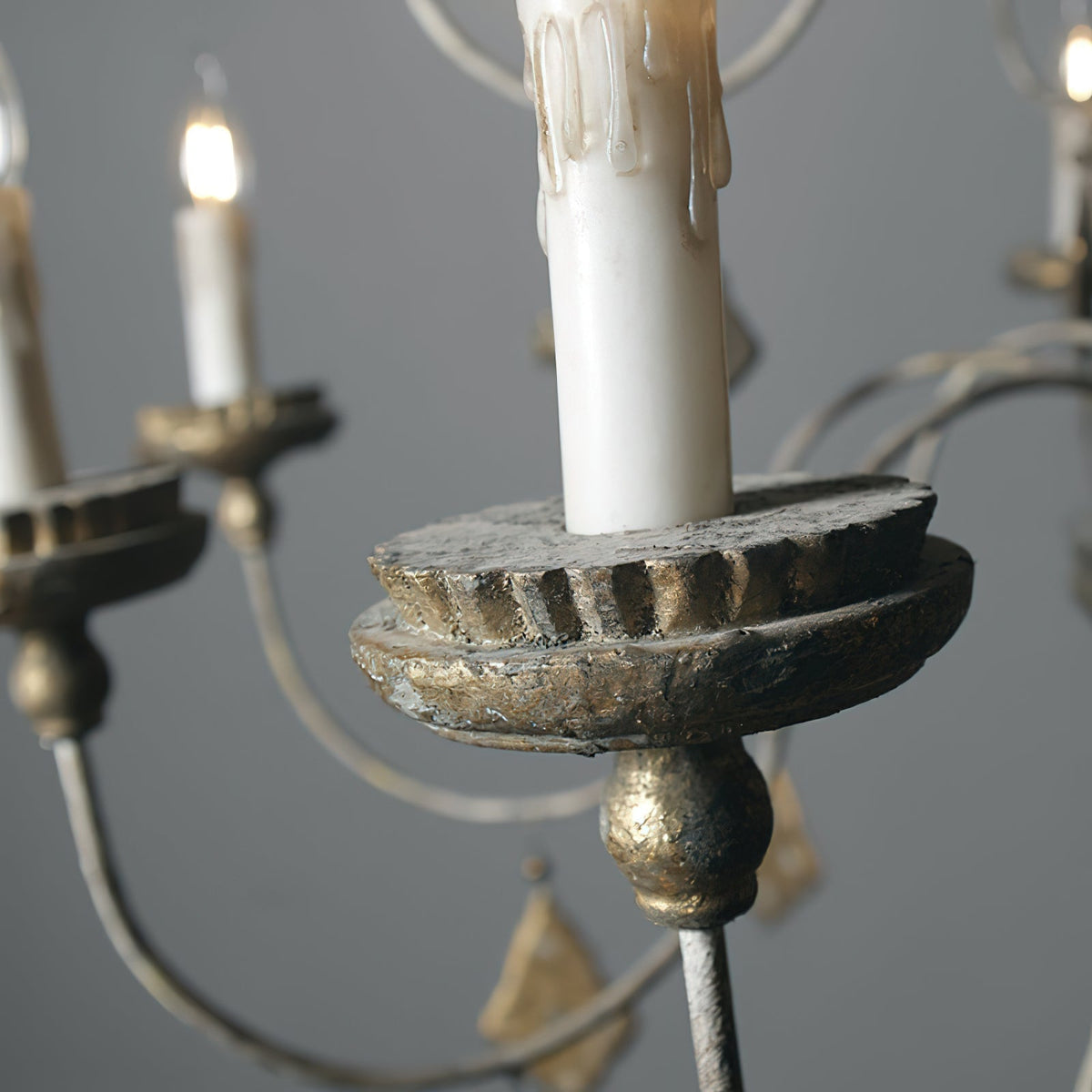 Urn Lustre Métal Or Vieilli Luxe Postmoderne - Neutralighting