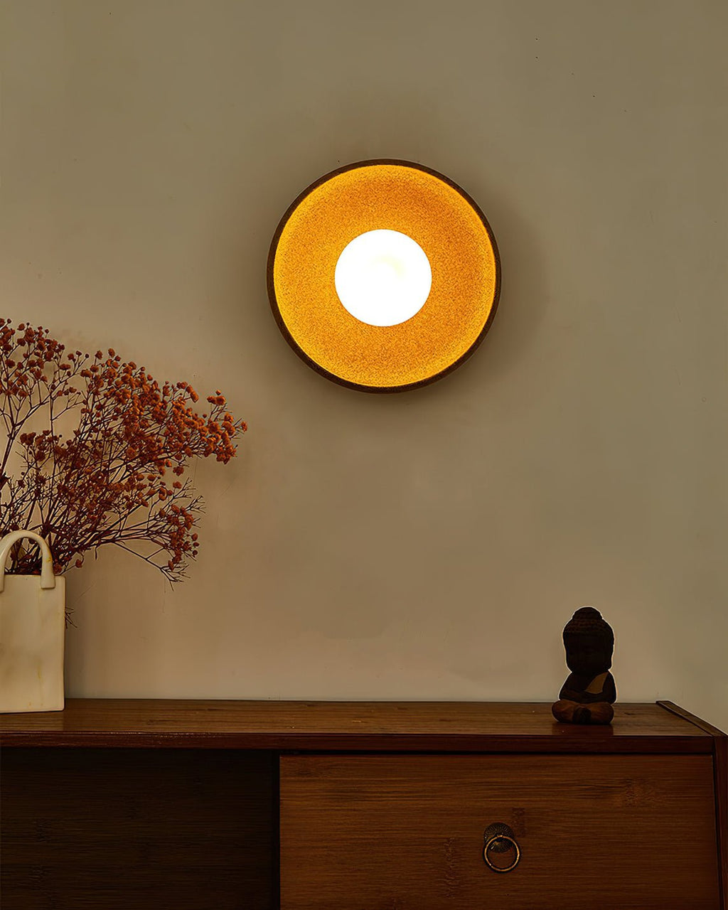 Civarir Applique Murale Ronde en Verre Céramique Minimaliste Moderne - Neutralighting