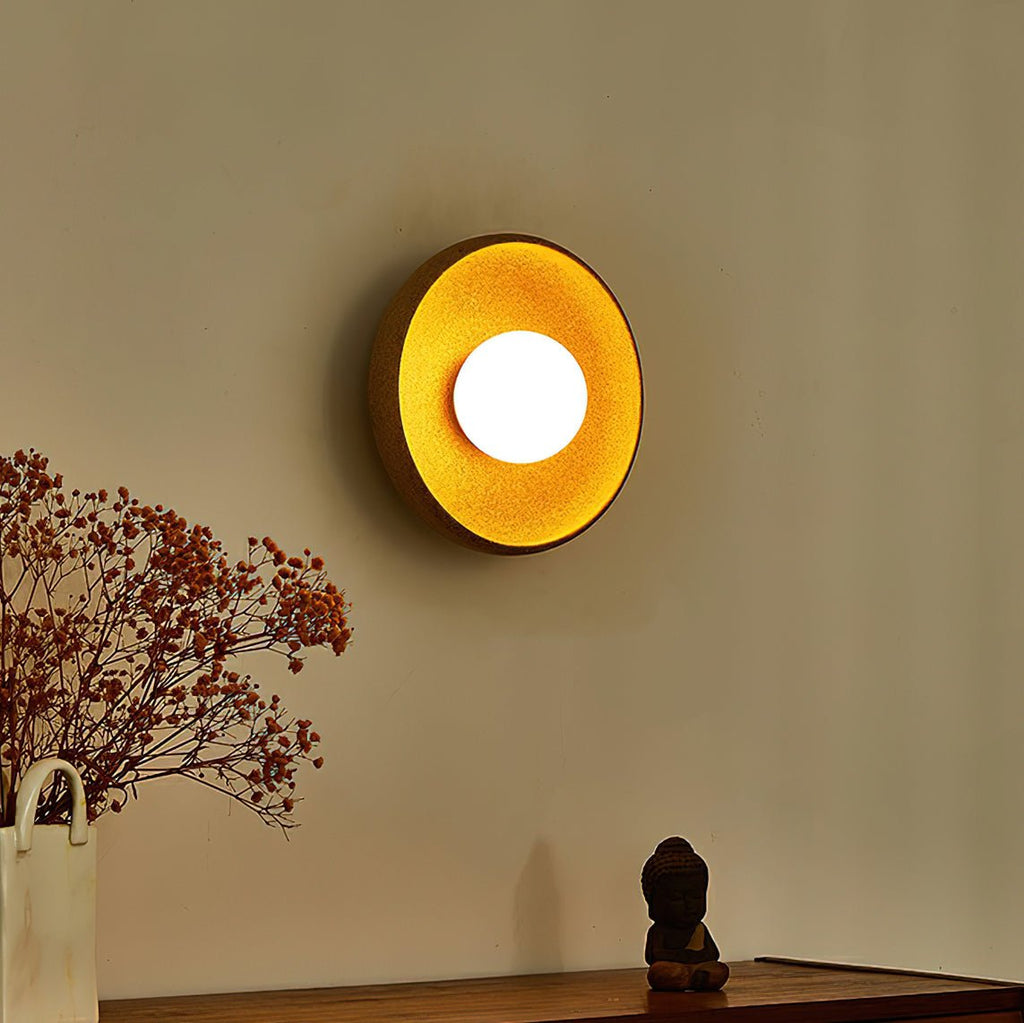 Civarir Applique Murale Ronde en Verre Céramique Minimaliste Moderne - Neutralighting