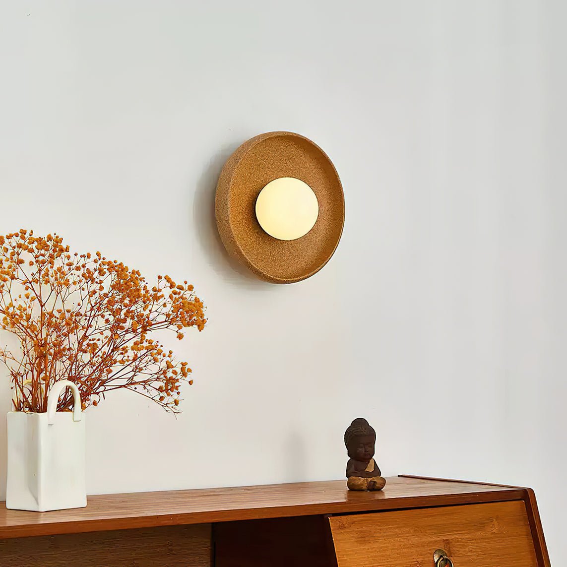 Civarir Applique Murale Ronde en Verre Céramique Minimaliste Moderne - Neutralighting