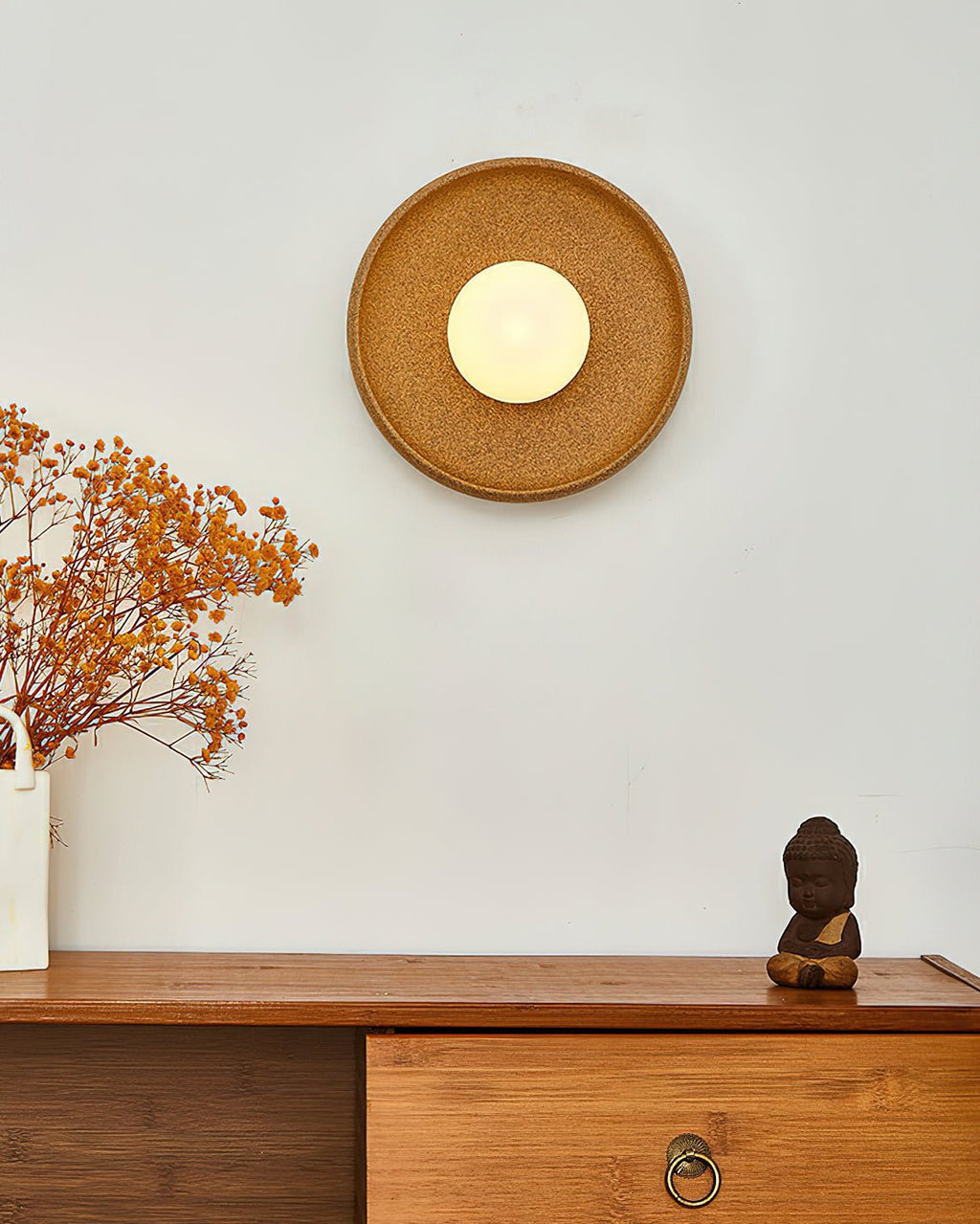 Civarir Applique Murale Ronde en Verre Céramique Minimaliste Moderne - Neutralighting