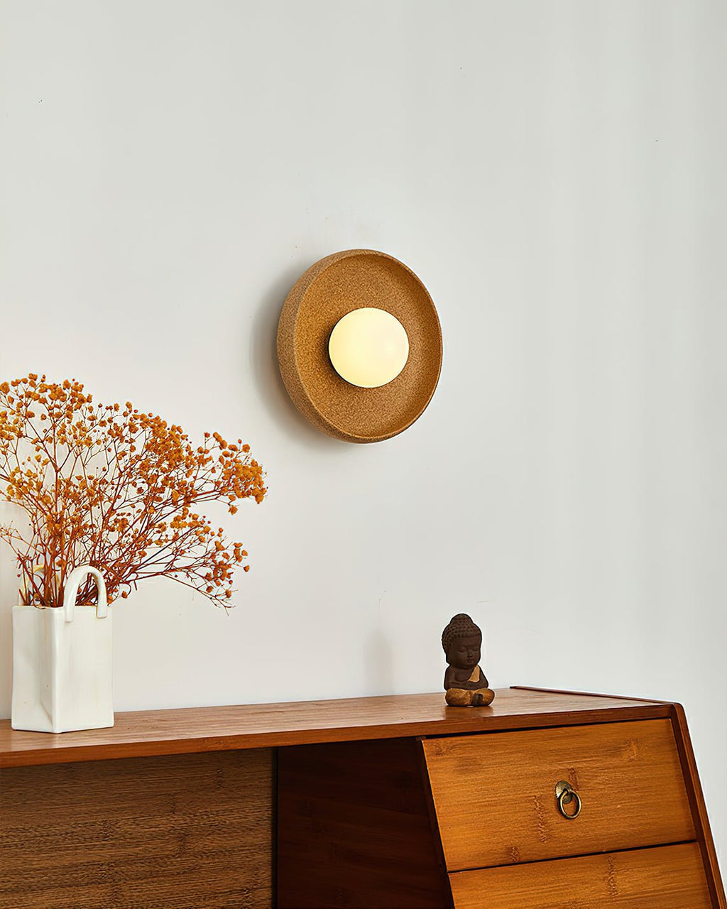 Civarir Applique Murale Ronde en Verre Céramique Minimaliste Moderne - Neutralighting