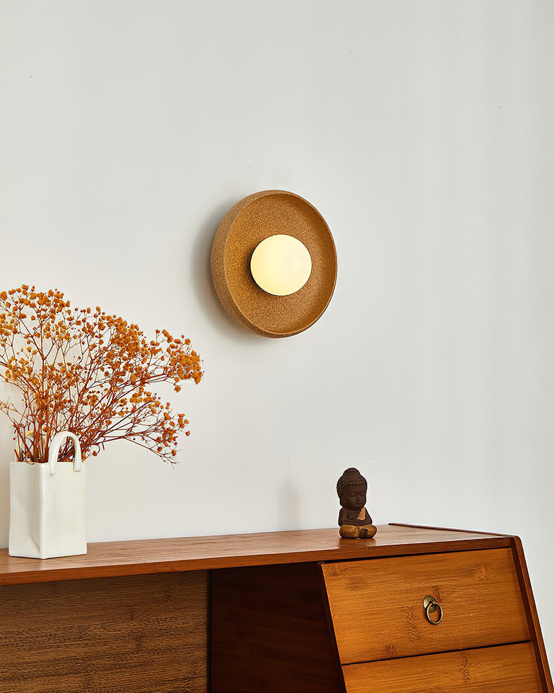 Civarir Applique Murale Ronde en Verre Céramique Minimaliste Moderne - Neutralighting
