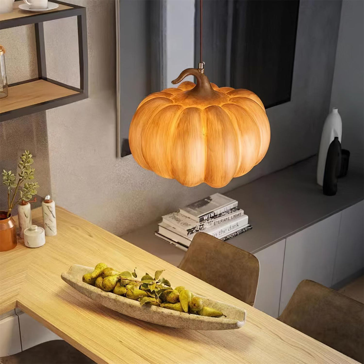 Duzy Pumpkin Lampe Suspendue Résine Vintage Japonaise - Neutralighting