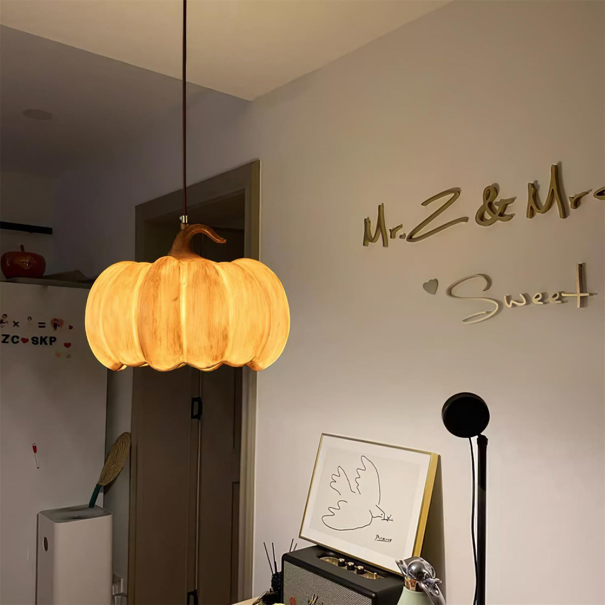Duzy Pumpkin Lampe Suspendue Résine Vintage Japonaise - Neutralighting