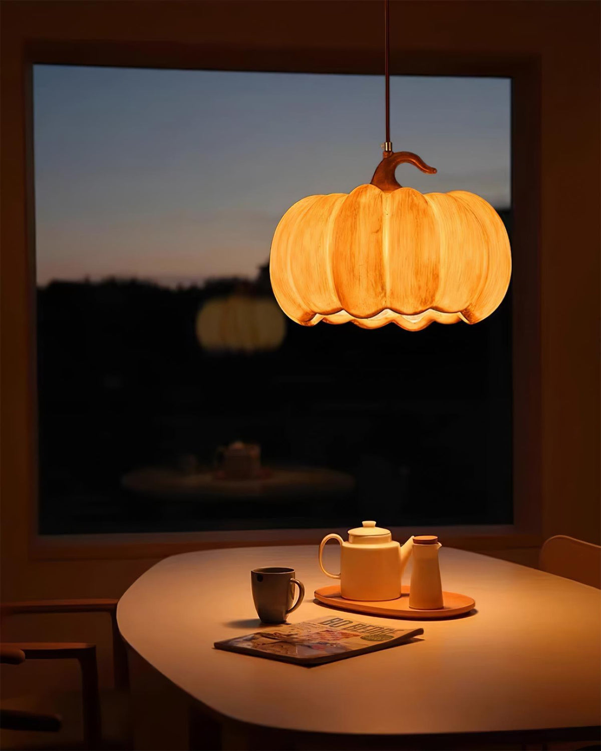Duzy Pumpkin Lampe Suspendue Résine Vintage Japonaise - Neutralighting
