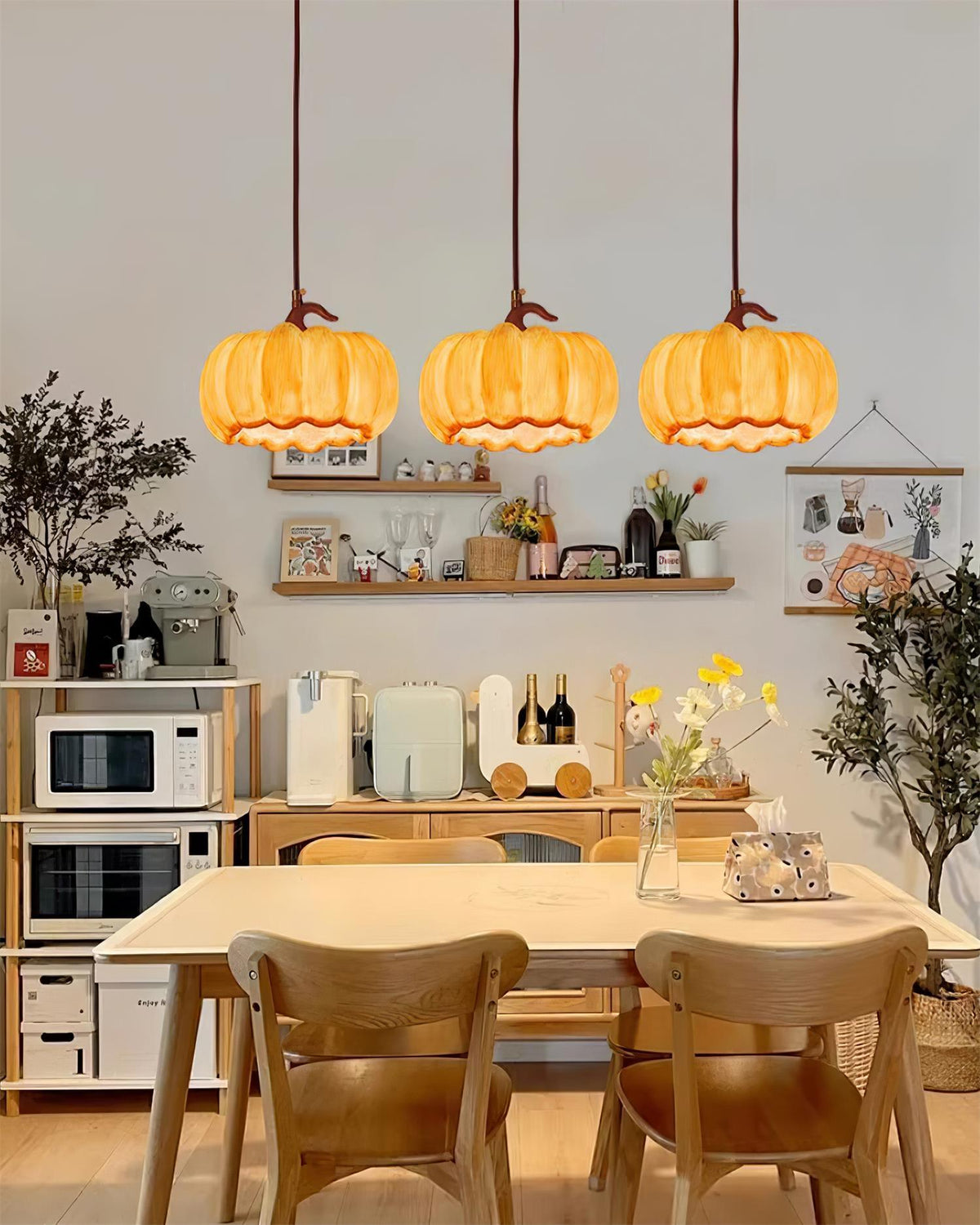 Duzy Pumpkin Lampe Suspendue Résine Vintage Japonaise - Neutralighting