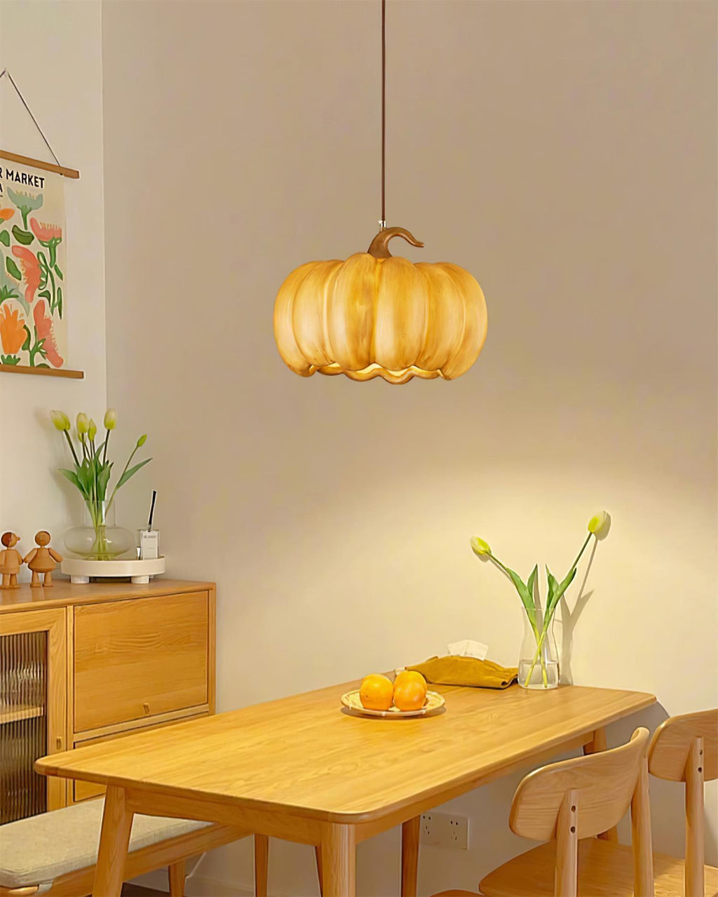 Duzy Pumpkin Lampe Suspendue Résine Vintage Japonaise - Neutralighting