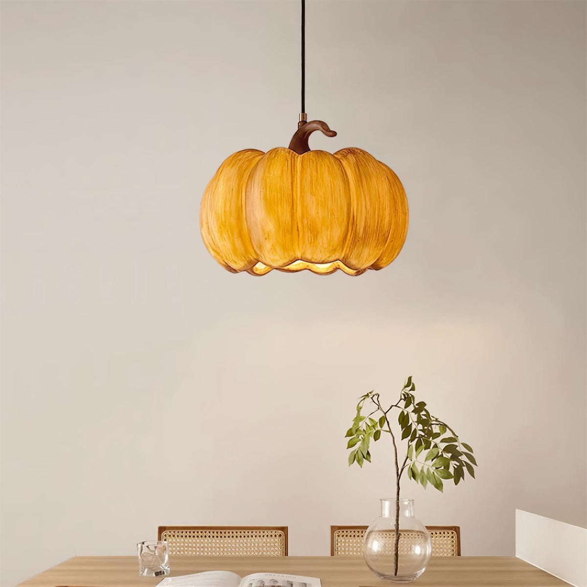 Duzy Pumpkin Lampe Suspendue Résine Vintage Japonaise - Neutralighting