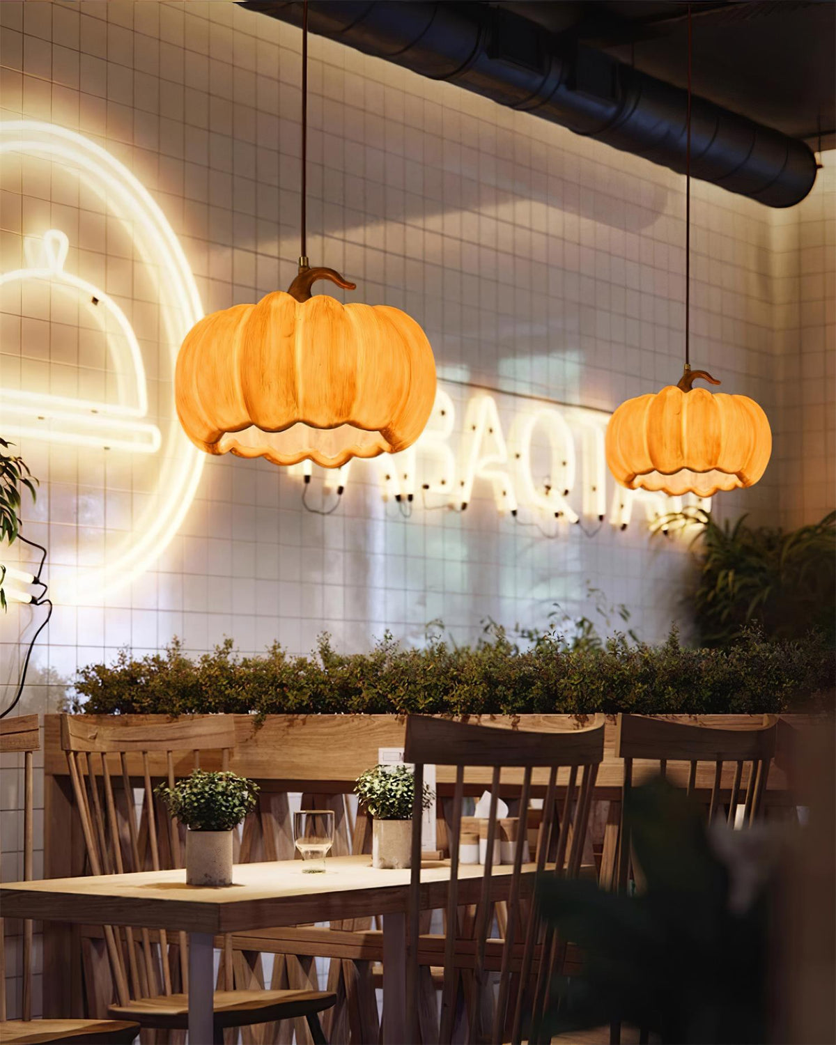 Duzy Pumpkin Lampe Suspendue Résine Vintage Japonaise - Neutralighting