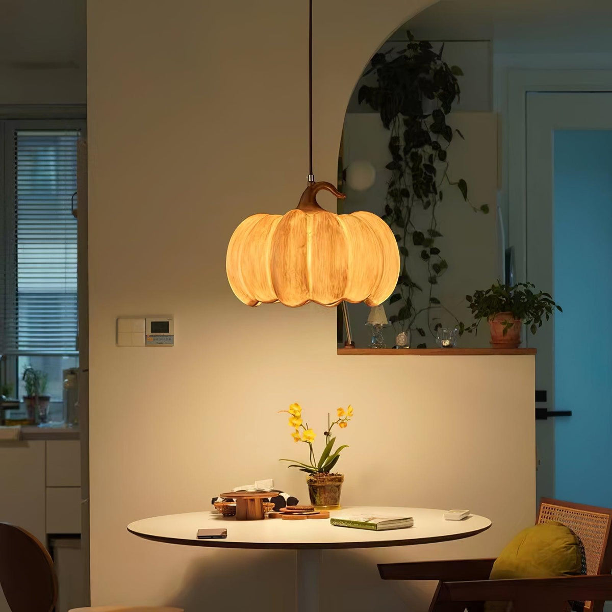 Duzy Pumpkin Lampe Suspendue Résine Vintage Japonaise - Neutralighting