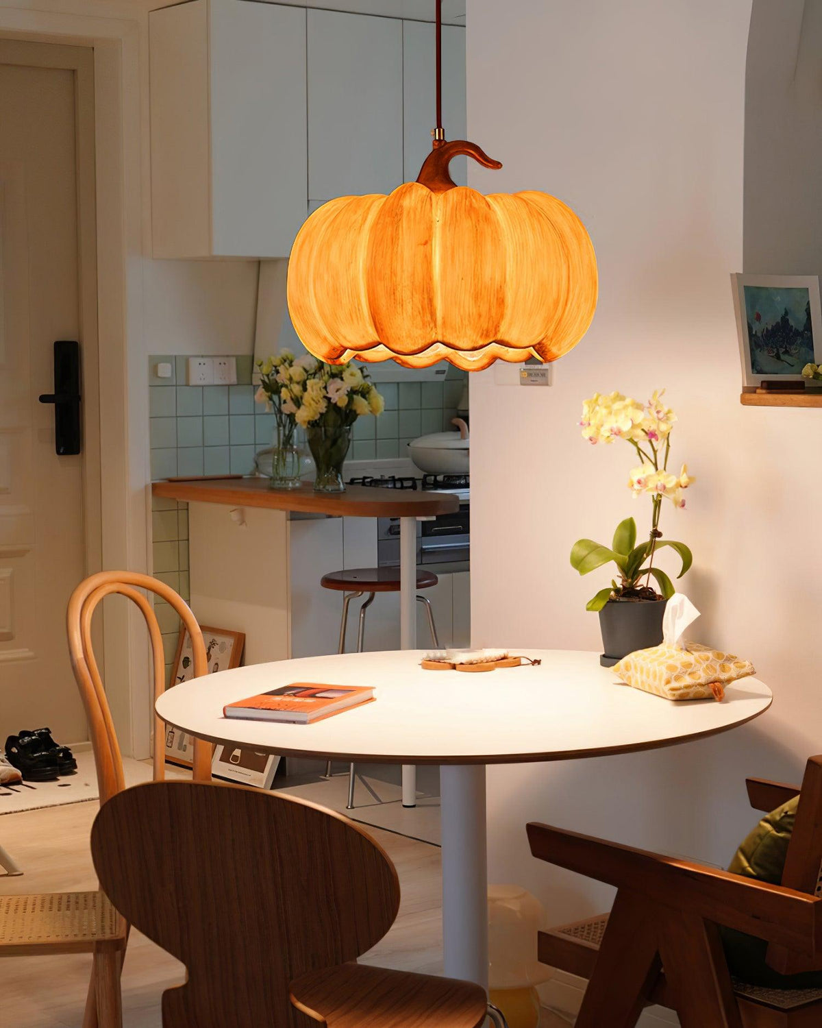 Duzy Pumpkin Lampe Suspendue Résine Vintage Japonaise - Neutralighting