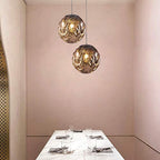 Valentina Moderne Sphère Suspension Verre Or/Noir Salle à manger - Neutralighting
