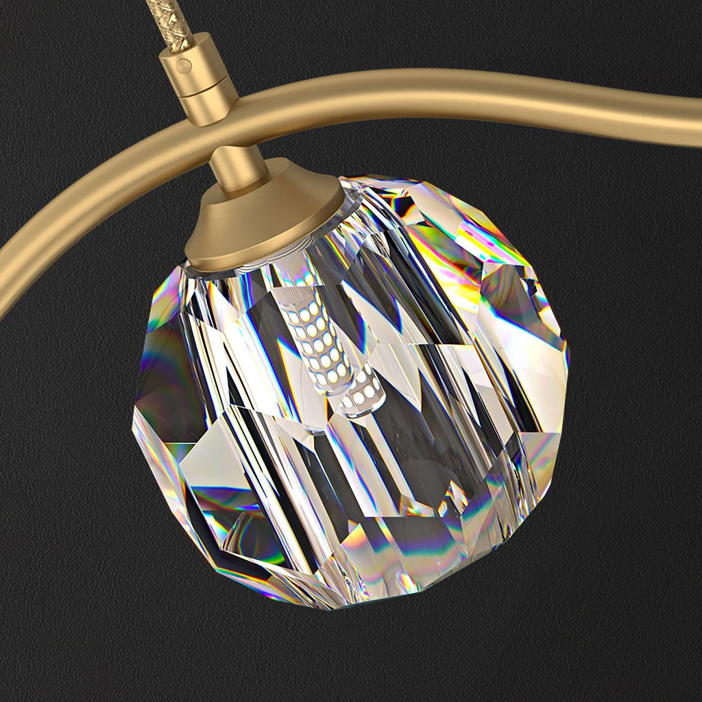 Lustra Chandelier Cuivre et Cristal Géométrique - Neutralighting