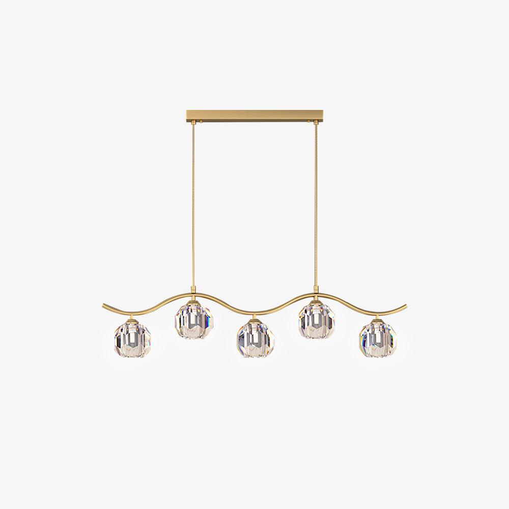 Lustra Chandelier Cuivre et Cristal Géométrique - Neutralighting