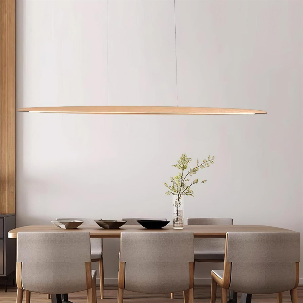 Duvane Lampe Suspendue LED Minimaliste en Bois - Neutralighting