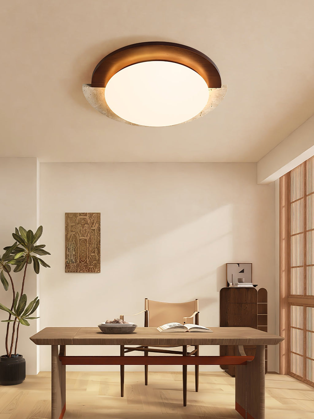 Ivnoran Arc-Bord Travertin Plafonnier - Neutralighting