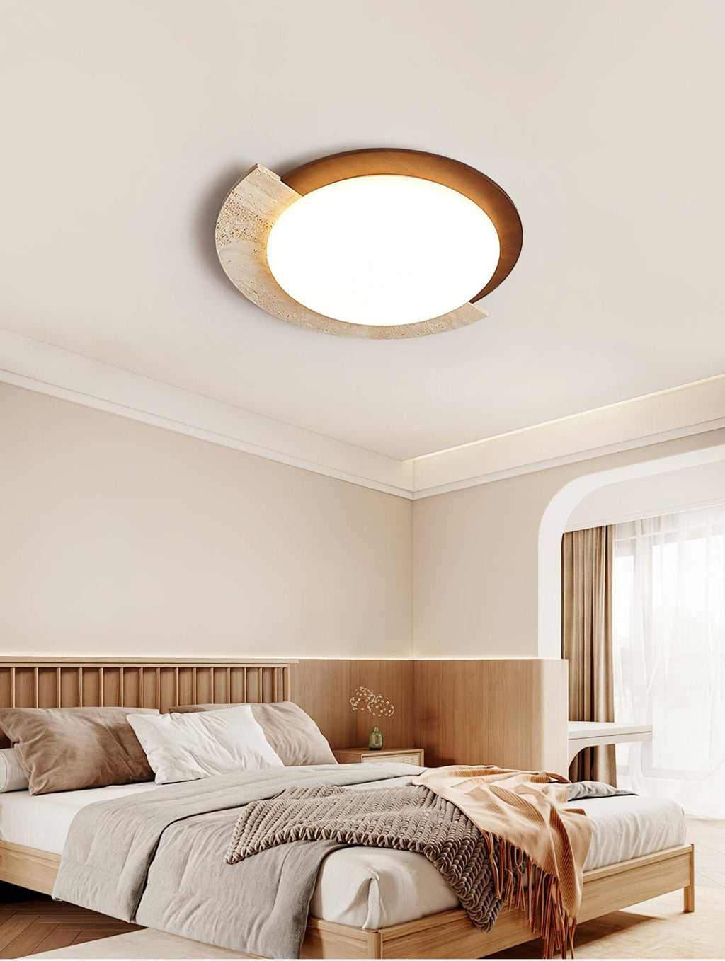 Ivnoran Arc-Bord Travertin Plafonnier - Neutralighting