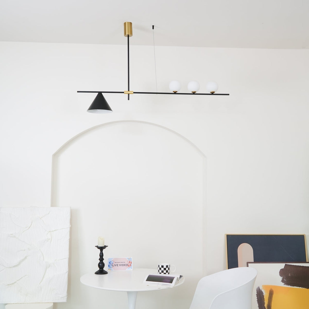 Lumora Suspension Dorée Contemporaine - Neutralighting