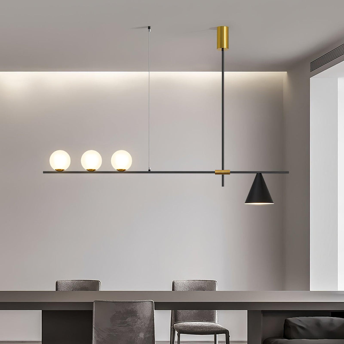 Lumora Suspension Dorée Contemporaine - Neutralighting