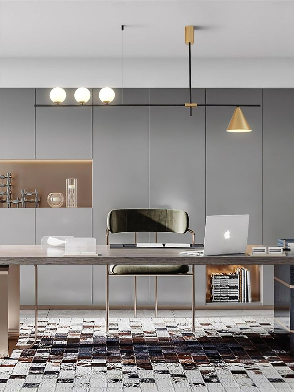 Lumora Suspension Dorée Contemporaine - Neutralighting