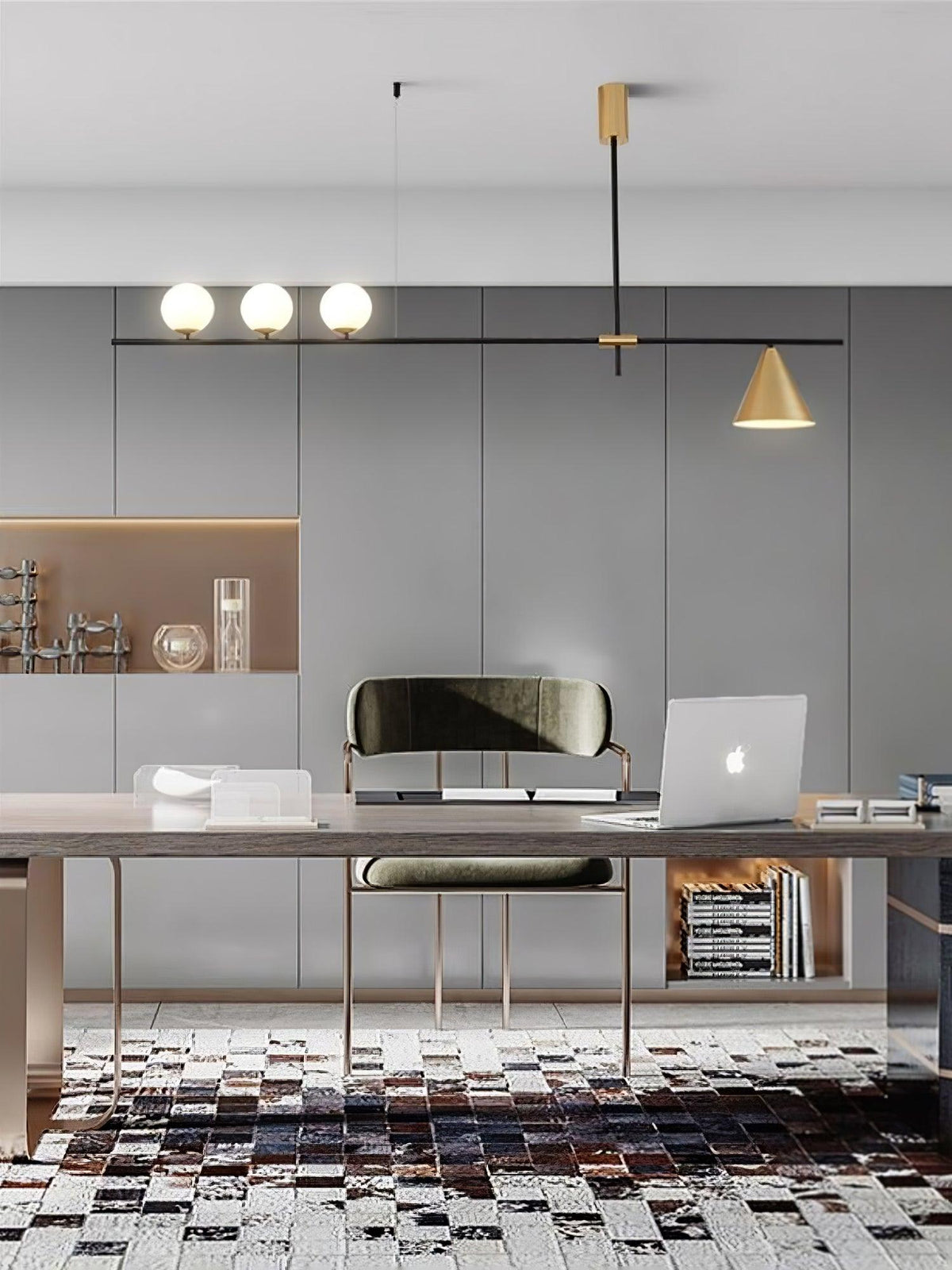 Lumora Suspension Dorée Contemporaine - Neutralighting