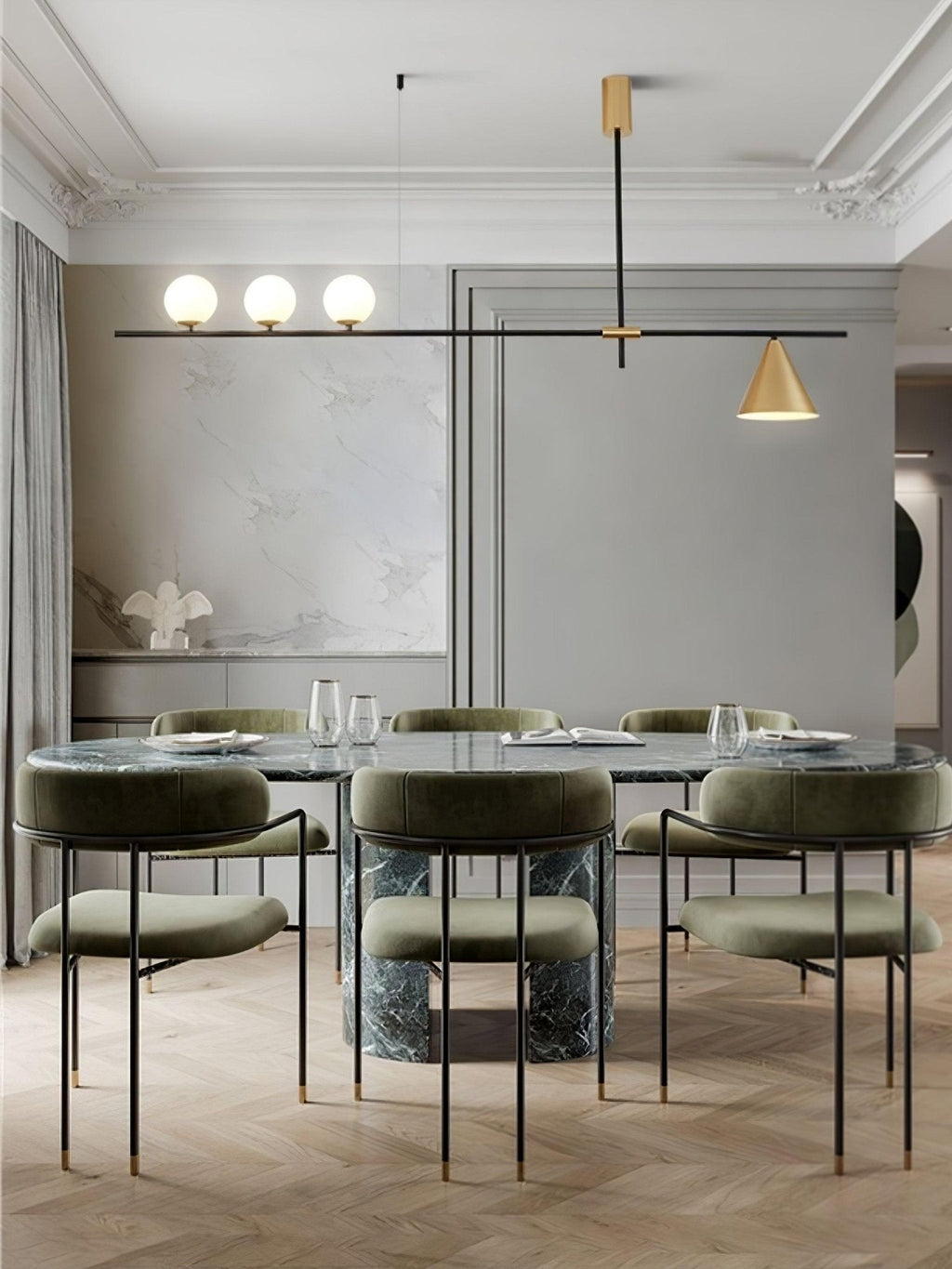 Lumora Suspension Dorée Contemporaine - Neutralighting