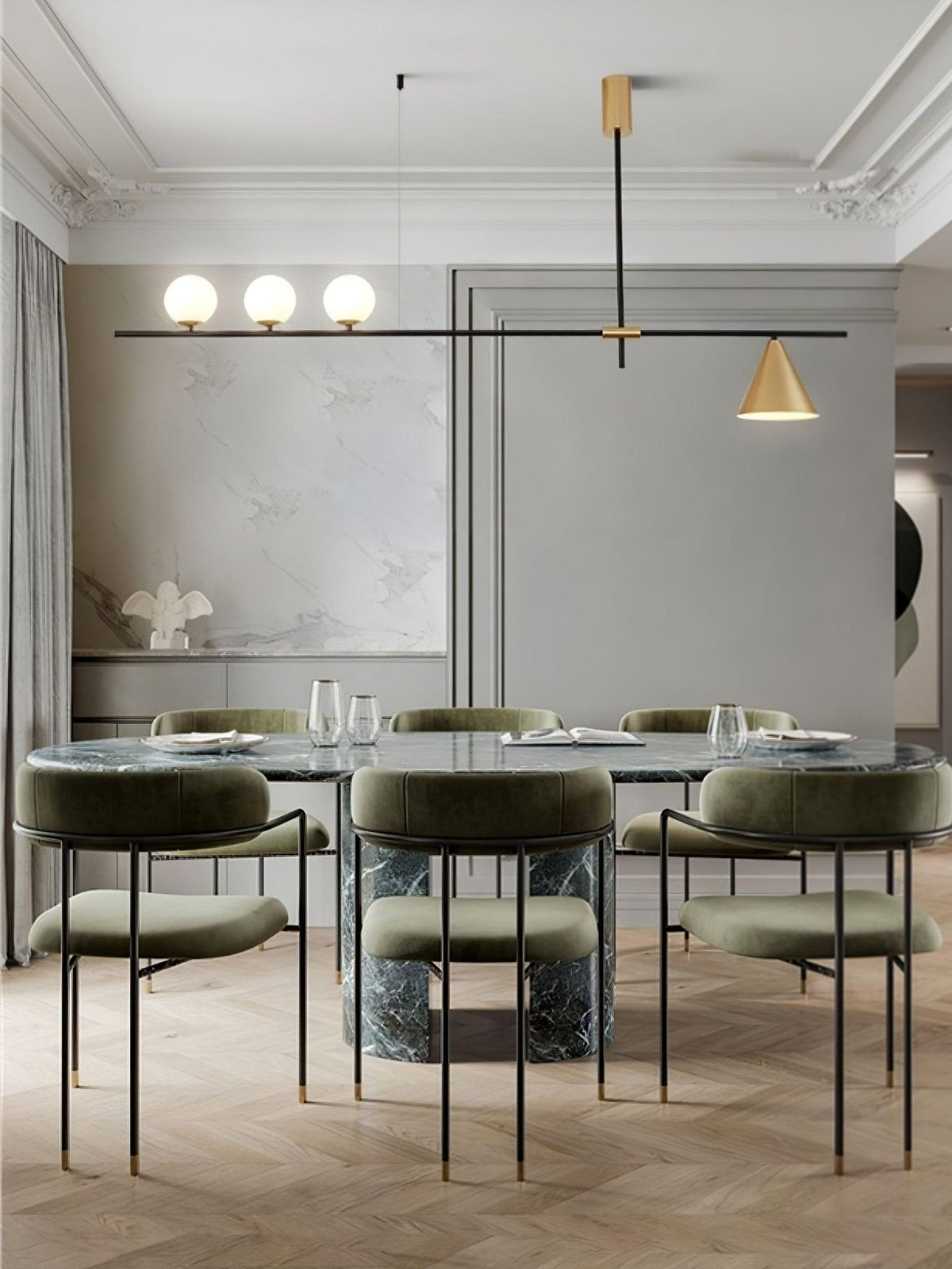 Lumora Suspension Dorée Contemporaine - Neutralighting