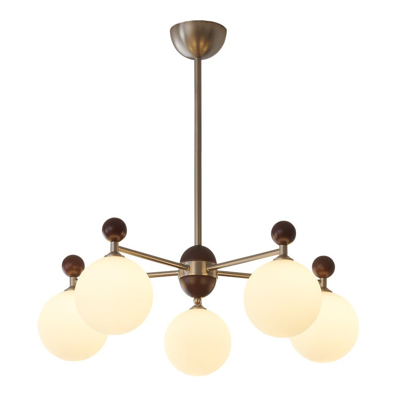 Cimirora Chandelier Bois Verre Élégance Traditionnelle - Neutralighting
