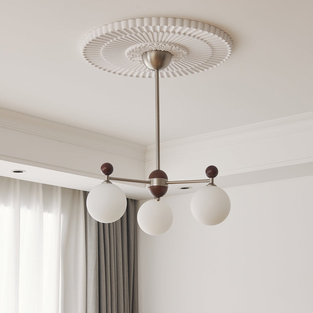 Cimirora Chandelier Bois Verre Élégance Traditionnelle - Neutralighting