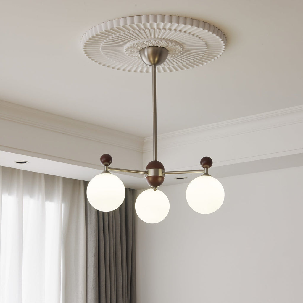 Cimirora Chandelier Bois Verre Élégance Traditionnelle - Neutralighting