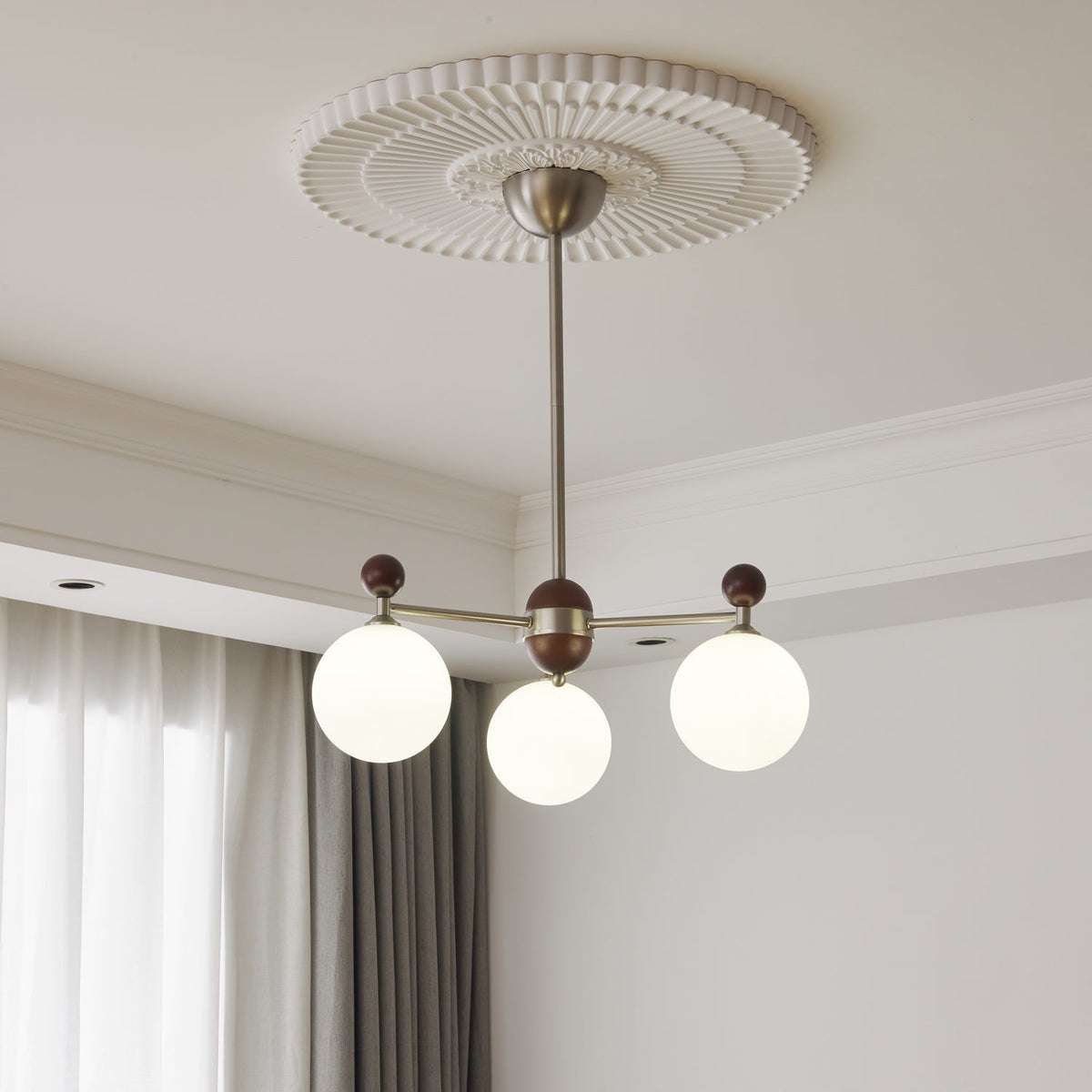 Cimirora Chandelier Bois Verre Élégance Traditionnelle - Neutralighting
