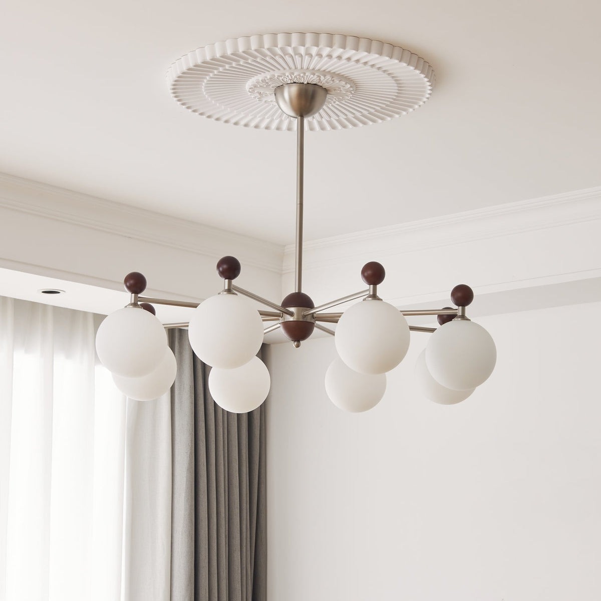 Cimirora Chandelier Bois Verre Élégance Traditionnelle - Neutralighting