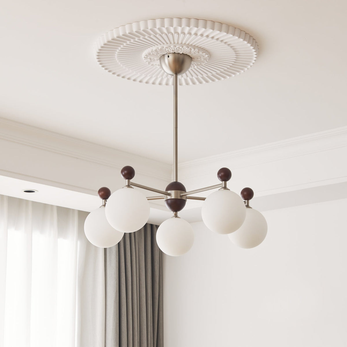 Cimirora Chandelier Bois Verre Élégance Traditionnelle - Neutralighting