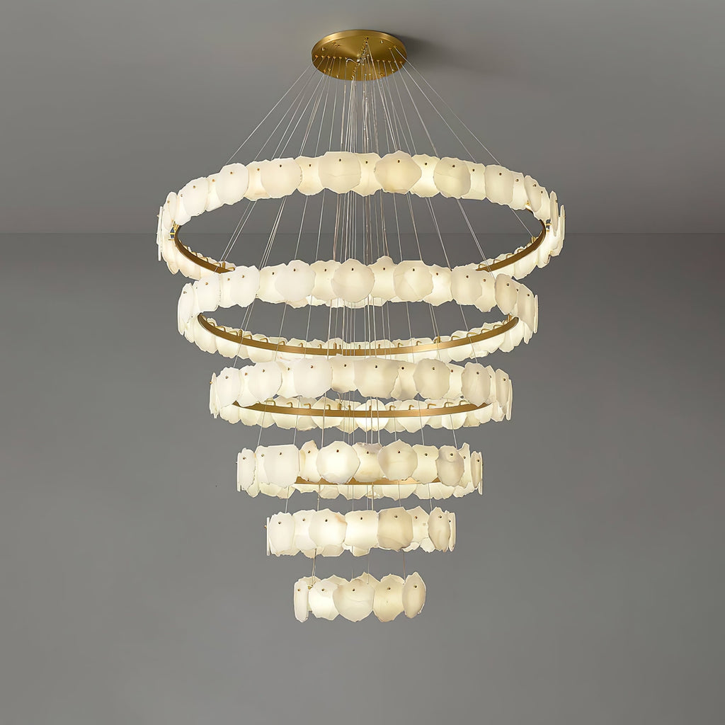 Selene Chandelier de Luxe en Albâtre - Neutralighting