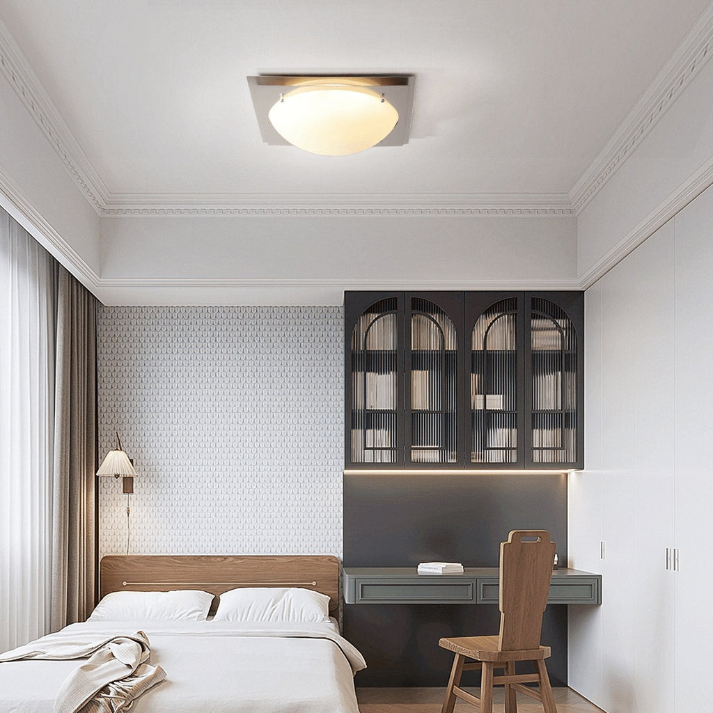 Astrain Plafonnier en Verre et Acier - Neutralighting