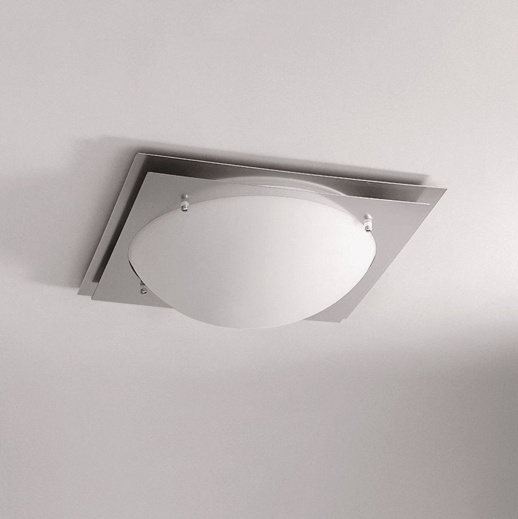 Astrain Plafonnier en Verre et Acier - Neutralighting