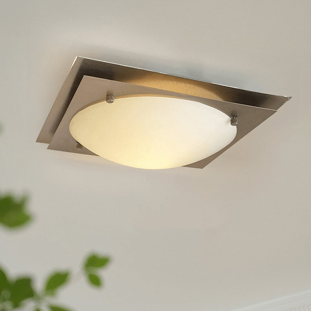 Astrain Plafonnier en Verre et Acier - Neutralighting