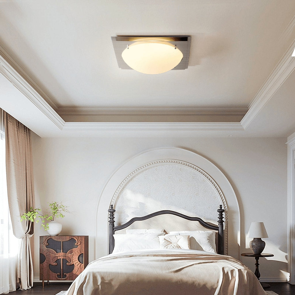 Astrain Plafonnier en Verre et Acier - Neutralighting