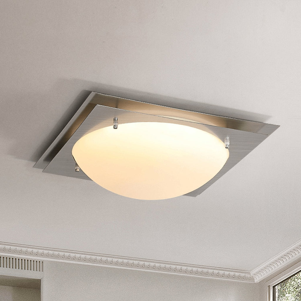 Astrain Plafonnier en Verre et Acier - Neutralighting