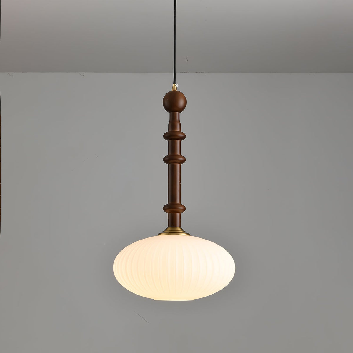 Iliror Traditionnel Art Bois Verre Pendentif Lumière - Neutralighting