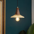 Eikon Lampe Suspendue Noyer Verre Texturé Élégant - Neutralighting