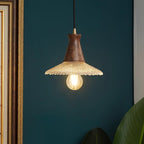 Eikon Lampe Suspendue Noyer Verre Texturé Élégant - Neutralighting